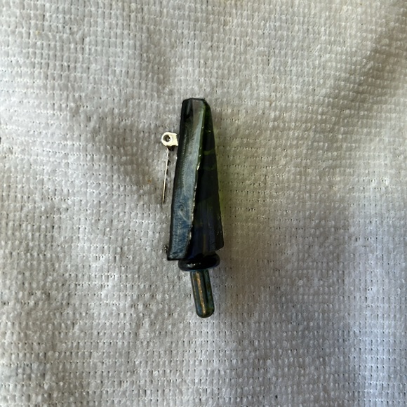 Handmade Dichroic Glass Tree Shaped Pin/Brooch by Geddes Studio - Picture 2 of 4